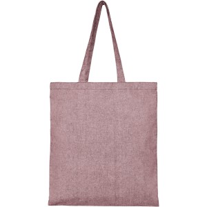 Pheebs 210 g/m2 recycled tote bag, Heather maroon (cotton bag)