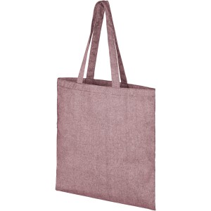 Pheebs 210 g/m2 recycled tote bag, Heather maroon (cotton bag)