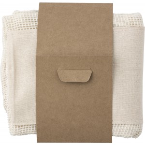 Set of three reusasable cotton mesh produce bags Adele, khak (cotton bag)