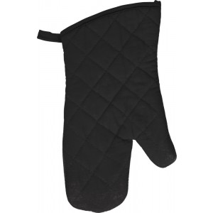 Cotton oven mittens Elsie, black (Kitchen textile)