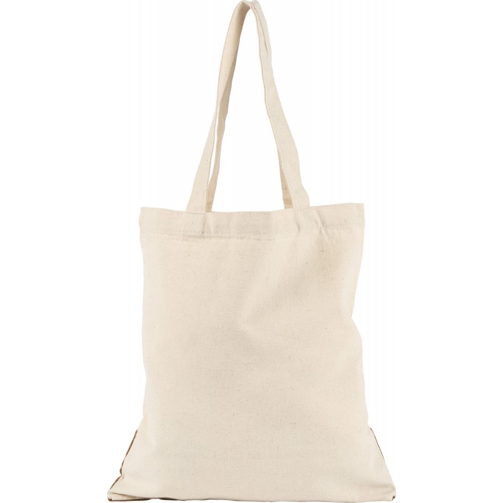 Printed Cotton shopper, khaki (Shopping bags)