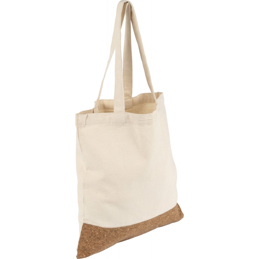 Printed Cotton shopper, khaki (Shopping bags)