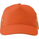 Cotton twill and plastic cap, orange (1447-07)