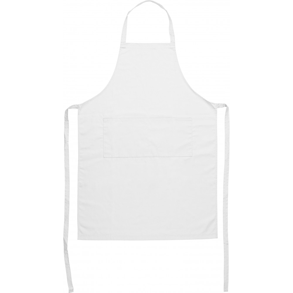 Printed Cotton with polyester apron, white (Kitchen textile)