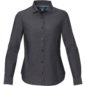 Cuprite long sleeve women's  organic shirt, Solid black (shirt)