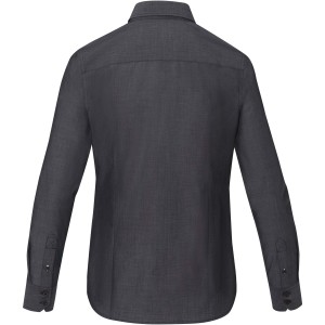 Cuprite long sleeve women's  organic shirt, Solid black (shirt)