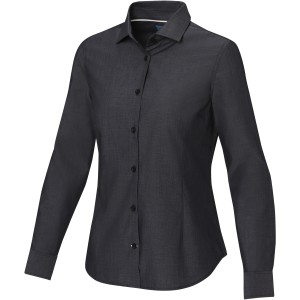 Cuprite long sleeve women's  organic shirt, Solid black (shirt)