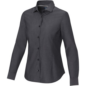 Cuprite long sleeve women's  organic shirt, Solid black