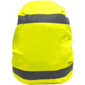Polyester (190T) backpack cover Carrigan, yellow (Reflective items)