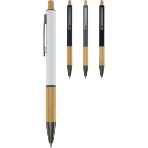 Darius recycled aluminium ballpoint pen, Solid black (Metallic pen)