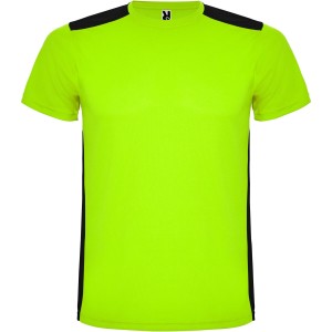 Detroit short sleeve kids sports t-shirt, Lime, Solid black