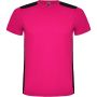 Detroit short sleeve kids sports t-shirt, Fuchsia, Solid black