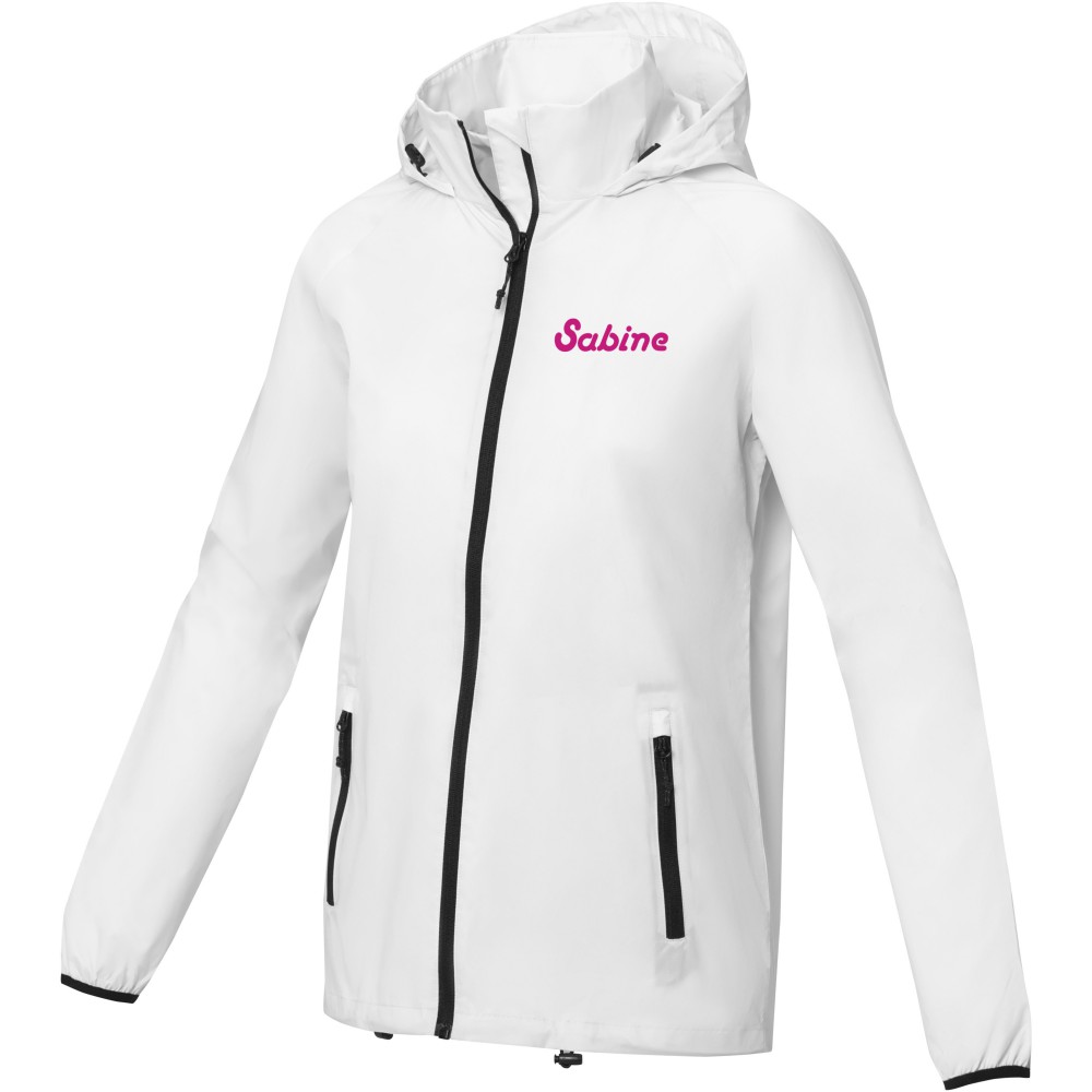 Printed Dinlas women's lightweight jacket, White, S (Jackets)