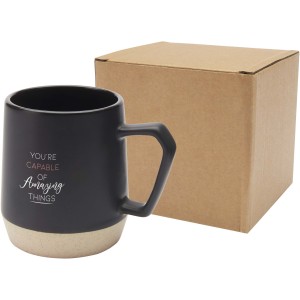 Dolce 300 ml ceramic mug with matt finish, Solid black (Mugs)