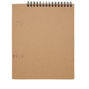 Doodle A5 spiral soft cover notebook and crayon set, Natural (Notebooks)