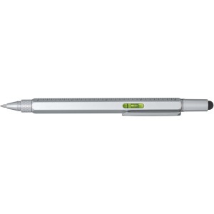 Dora recycled aluminium multifunctional pen, Silver (Metallic pen)