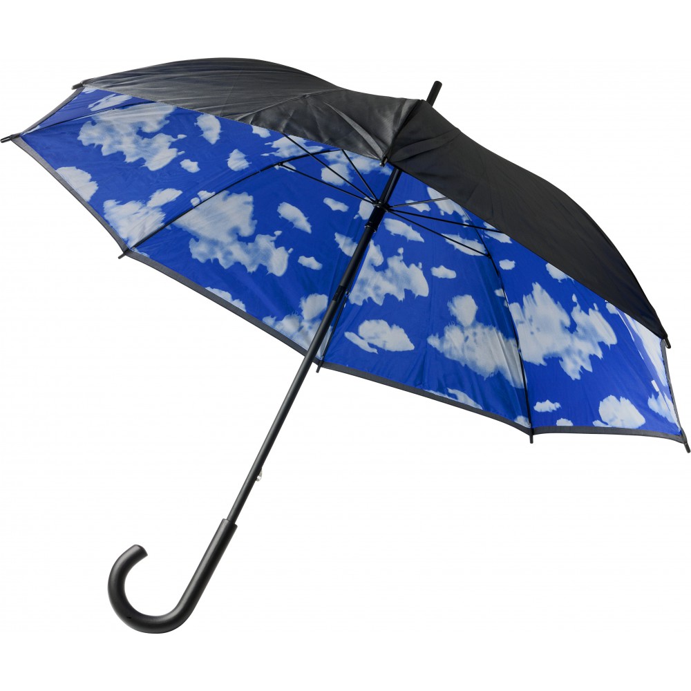 Printed Double canopy umbrella, light blue (Umbrellas)