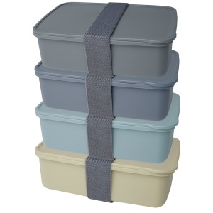 Dovi recycled plastic lunch box, Beige (Plastic kitchen equipments)