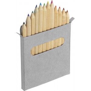 Wooden pencil set Devin, grey (Drawing set)