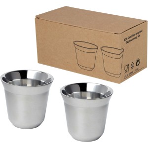 Duo 80 ml RCS certified stainless steel espresso cup set, Si (Glasses)