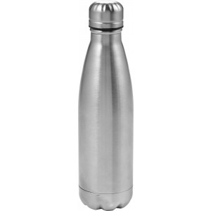 Stainless steel double walled flask Lombok, silver