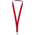 Dylan cotton lanyard with safety clip, Red (10251204)