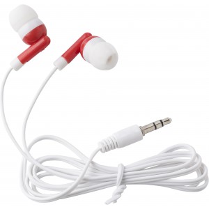 ABS earphones Louisa, red (Earphones, headphones)