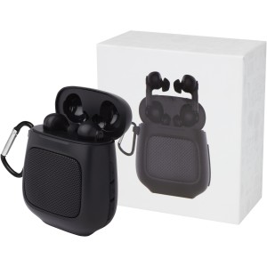 Remix auto pair True Wireless earbuds and speaker, Solid black (Earphones, headphones)