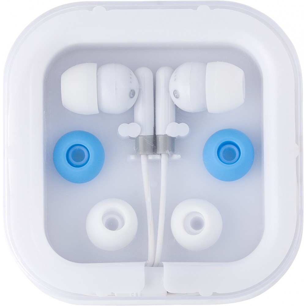 two square earphones