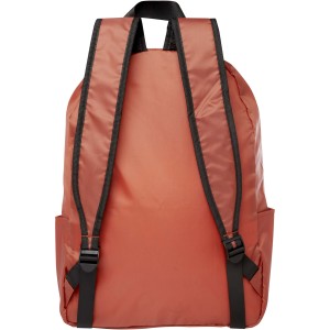 EcoFold RPET foldable backpack 15L, Brick (Backpacks)