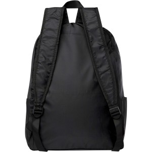 EcoFold RPET foldable backpack 15L, Solid black (Backpacks)