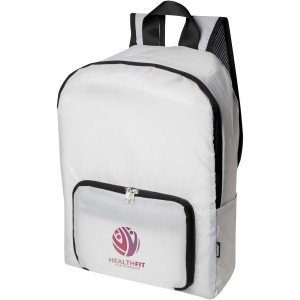 EcoFold RPET foldable backpack 15L, White (Backpacks)
