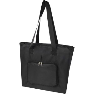 EcoFold RPET foldable tote bag 16L, Solid black (Shopping bags)