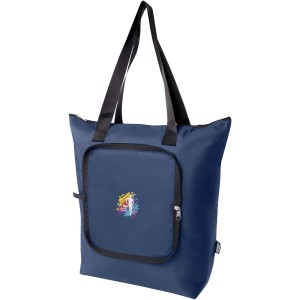 EcoFold RPET foldable tote cooler bag 15L, Navy (Cooler bags)