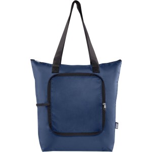 EcoFold RPET foldable tote cooler bag 15L, Navy (Cooler bags)