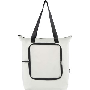 EcoFold RPET foldable tote cooler bag 15L, Sandstone (Cooler bags)