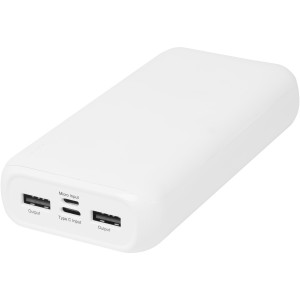 Electro 20.000 mAh recycled plastic power bank, White (Powerbanks)