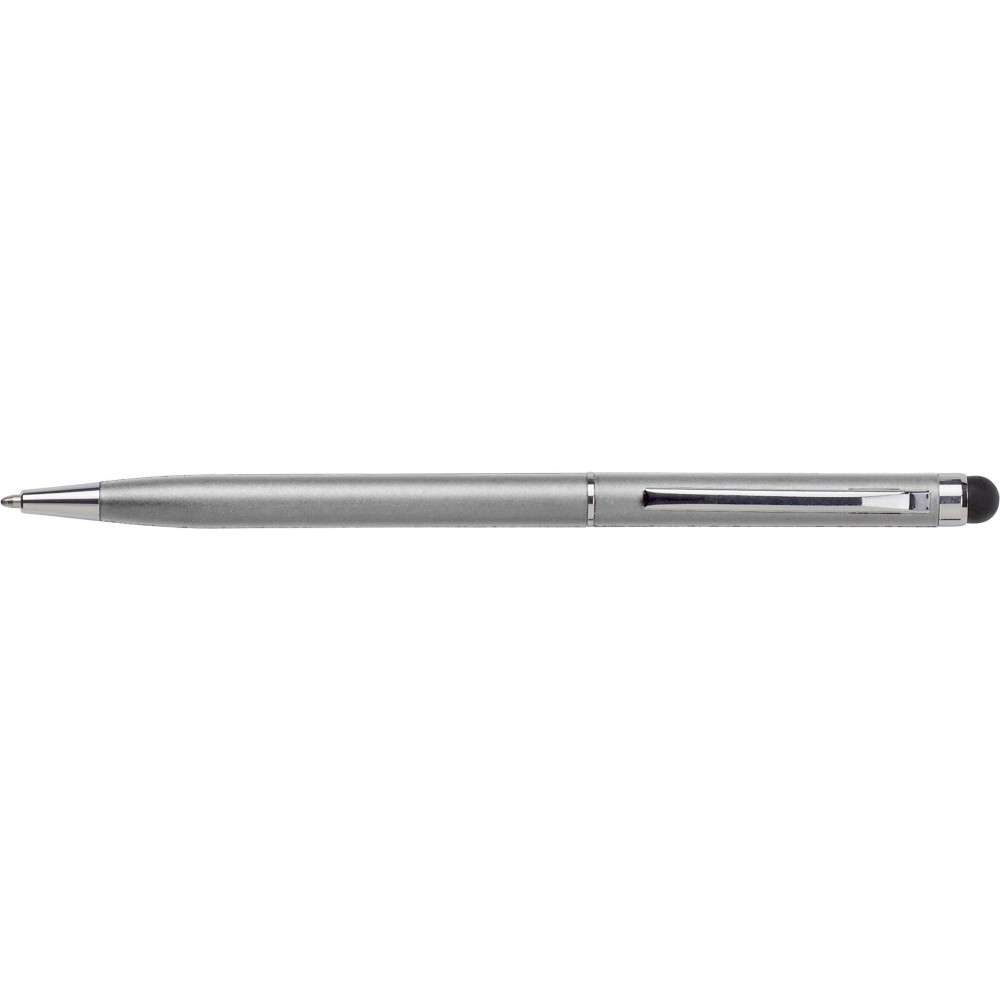 Printed Elegant ballpen, silver (Metallic pen)