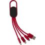 4-in-1 Charging cable set Idris, red