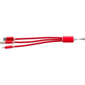 Aluminium alloy cable set Alvin, red (Eletronics cables, adapters)