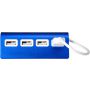 Aluminium USB hub Leo, blue