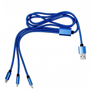 Nylon charging cable Felix, cobalt blue (Eletronics cables, adapters)