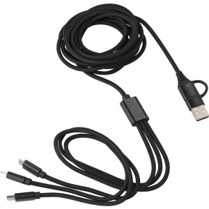 Nylon charging cable Sable, black (Eletronics cables, adapters)