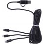 Nylon charging cable Sable, black