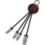 SCX.design C16 ring light-up cable, Red, Solid black