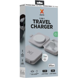 Xtorm XWF21 15W foldable 2-in-1 wireless travel charger, Gre (Eletronics cables, adapters)