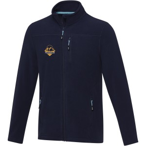 Elevate Amber men's GRS recycled full zip fleece jacket, Navy (Polar pullovers)