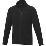 Elevate Amber men's GRS recycled full zip fleece jacket, Solid black (3752990)