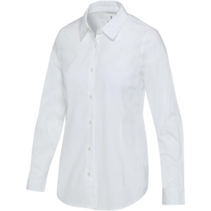 Carnelian poplin women's shirt, White