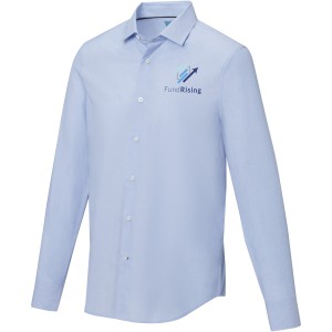 Elevate Cuprite long sleeve men's GOTS organic shirt, Light blue (shirt)